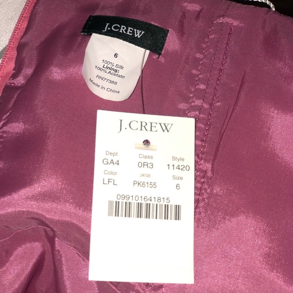 J Crew Pink SILK TAFFETA HALTER SANGLÉ Size 6 - Picture 6 of 7